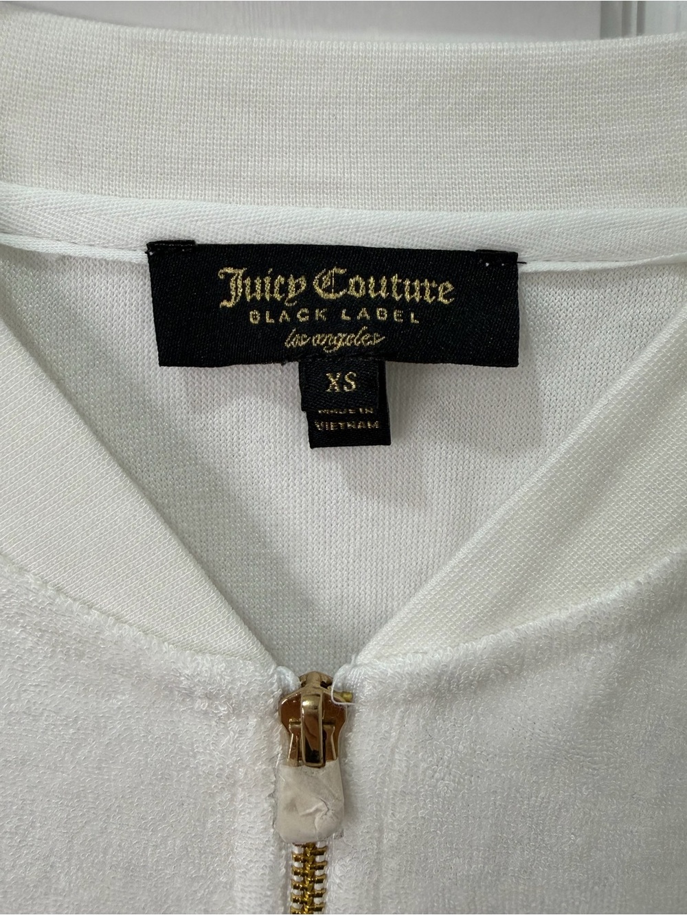 Classic White Zip-Front Track Jacket with Stripe Detail - Picture 6 of 6